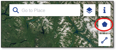 Create area of interest button in Copernicus Browser